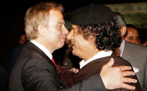 Tony Blair with Colonel Gaddafi in 2007